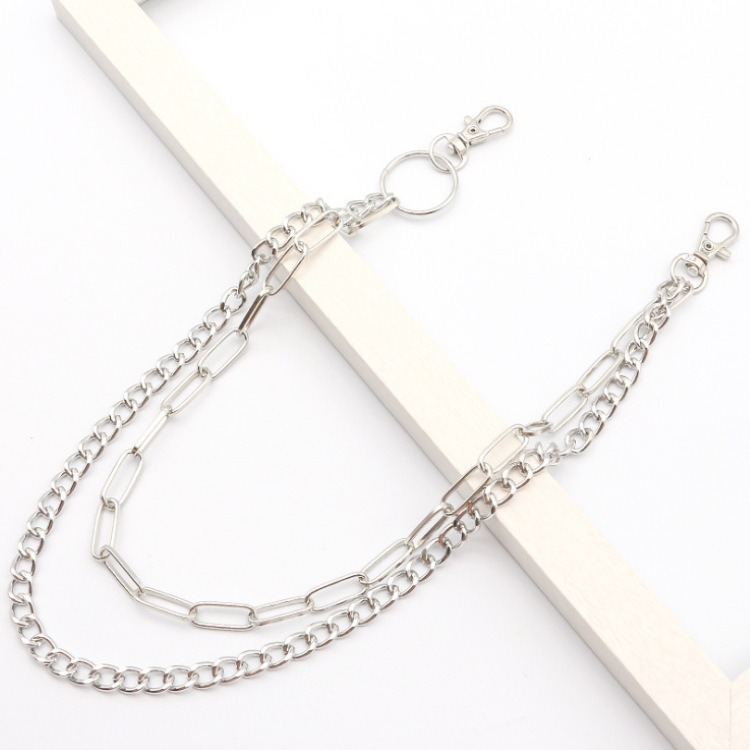 Qualiti Body Jewelry - Double Chain Metal Circle Pants Chain