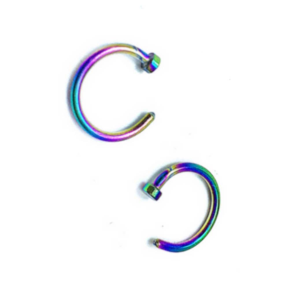 Body Jewelry Nose Studs - Thin Septum C Shape Stud Earrings