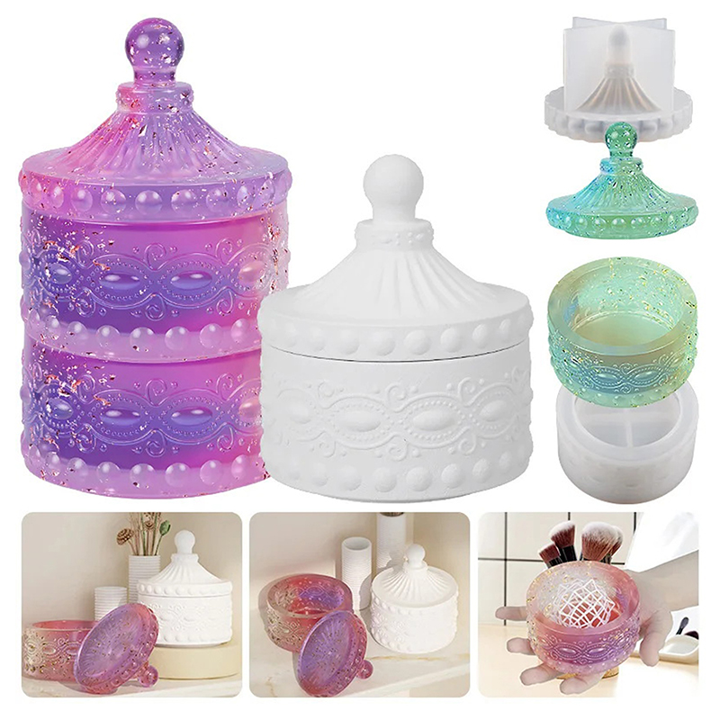 Body Jewelry Organizer - 1set Striped Candle Jar Silicone Mold