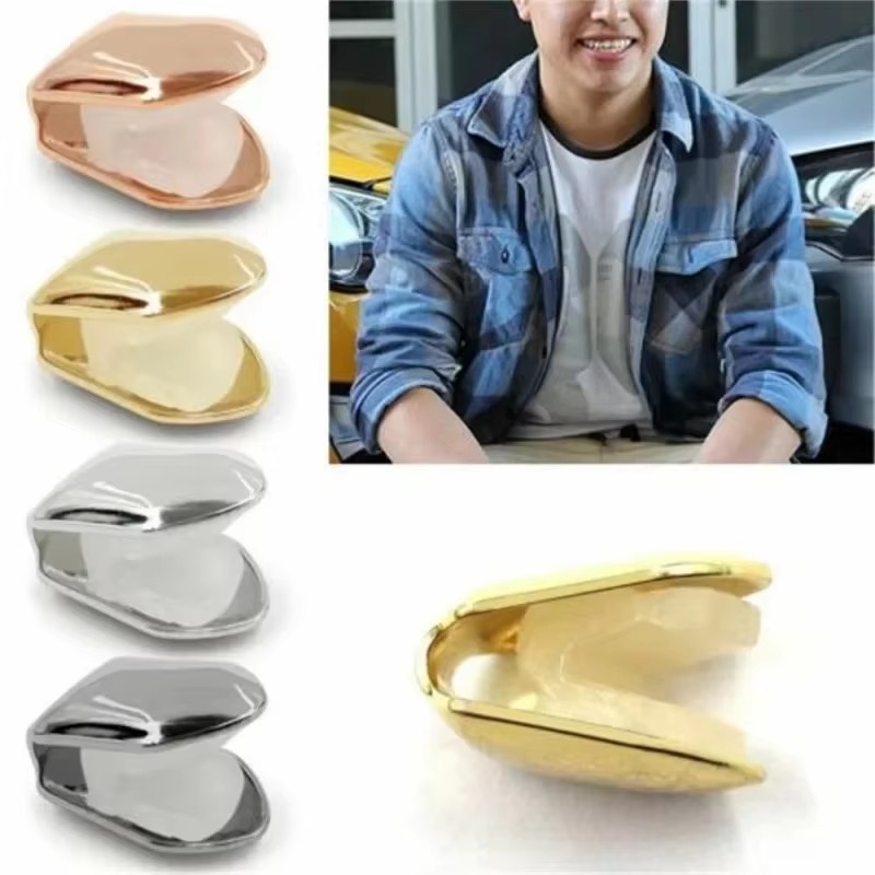 Body Jewelry Gold Plated - 1/2/4Pcs Single Tooth CAPs Grills for