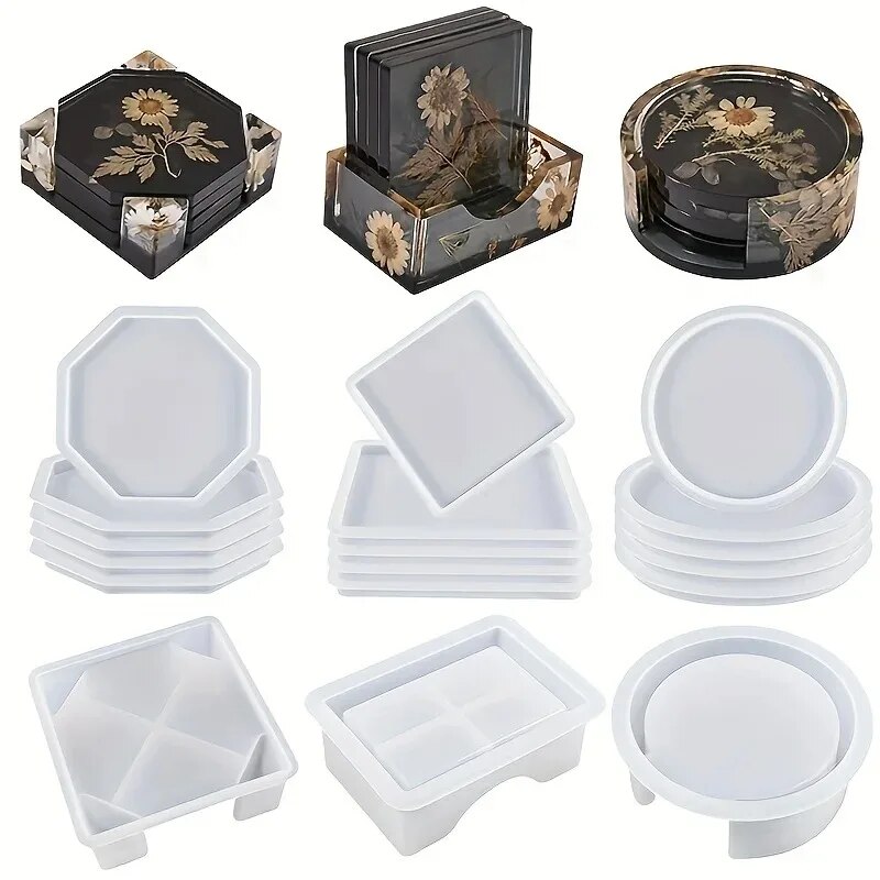 Body Jewelry Organizer - Coaster Resin Molds Set Include 1pc