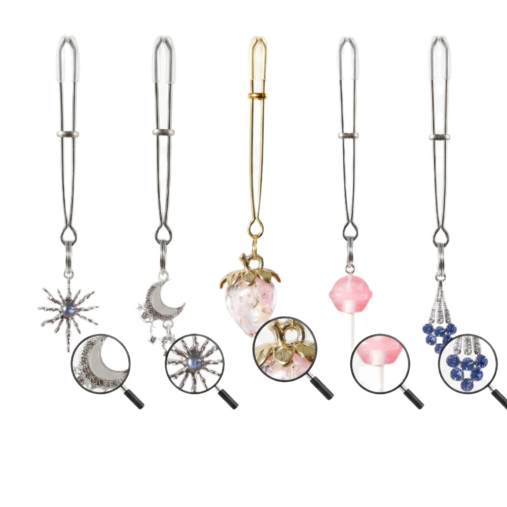 Long Nipple Clamps Adjustable  - Body Jewelry Charms review and price