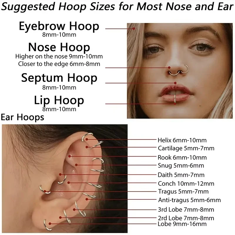6PCS 20G Stainless Steel Huggi - Body Jewelry Nose Studs review and price