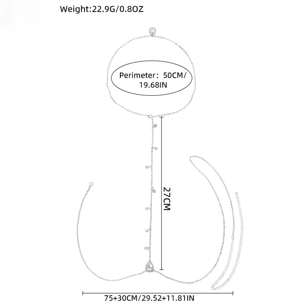 Fashion Water Drop Back Chain  - Body Jewelry For Backless Dress review and price