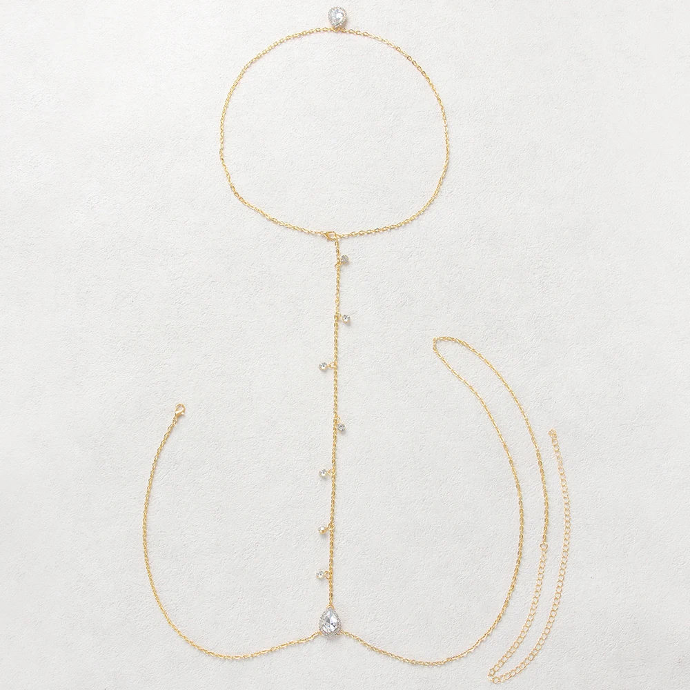 Fashion Water Drop Back Chain  - Body Jewelry For Backless Dress review and price