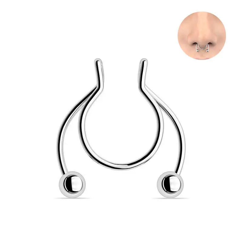 U Shaped Fake Nose Ring Hip Ho - Body Jewelry Art review and price