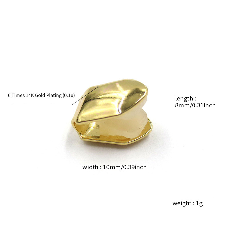 New 1-3Pcs Single Tooth CAPs G - Body Jewelry Gold Plated review and price
