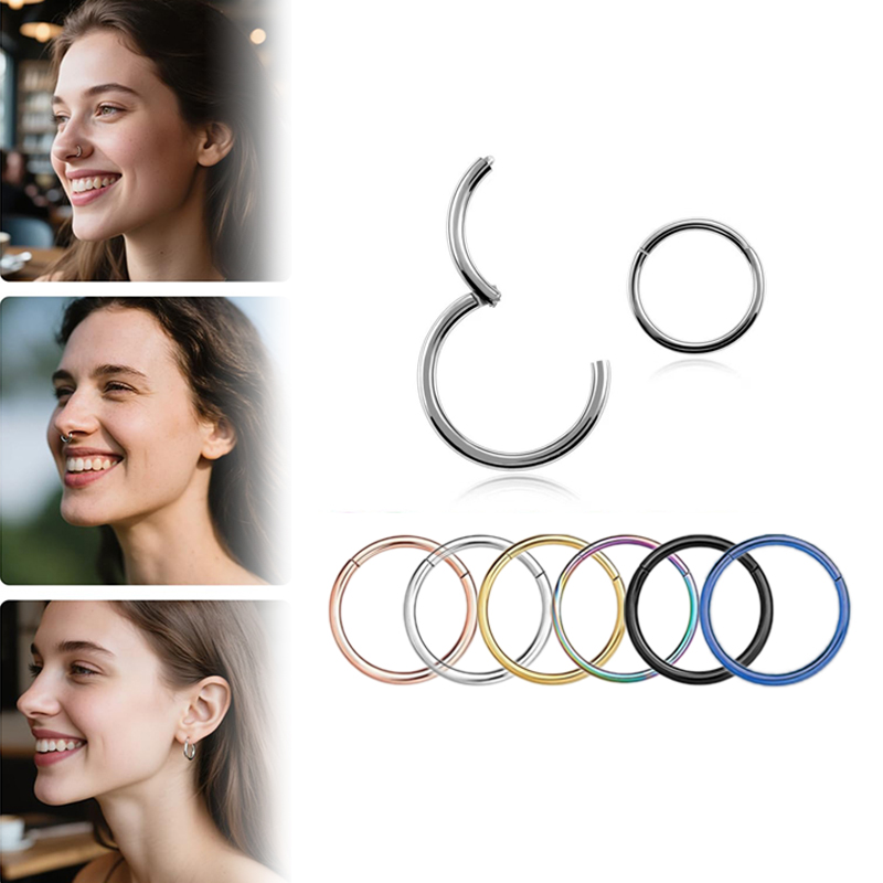 16G 316L Surgical Steel Hinged - Body Jewelry Nose Studs review and price