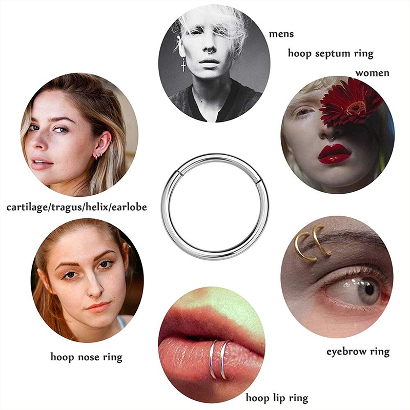 16G 316L Surgical Steel Hinged - Body Jewelry Nose Studs review and price