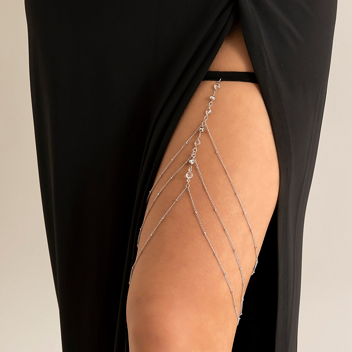 Boho Elastic Band Crystal Leg  - Qualiti Body Jewelry review and price