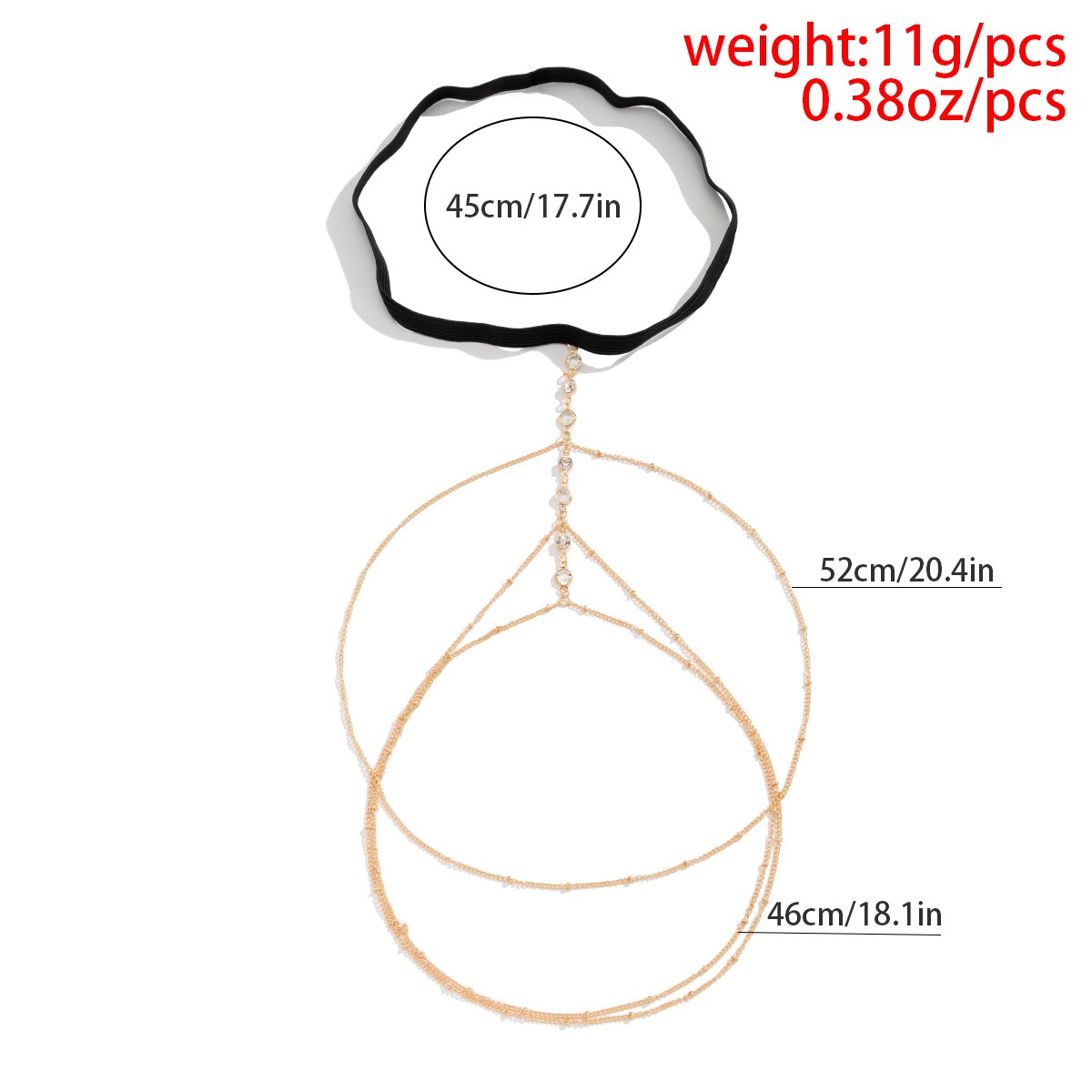 Boho Elastic Band Crystal Leg  - Qualiti Body Jewelry review and price