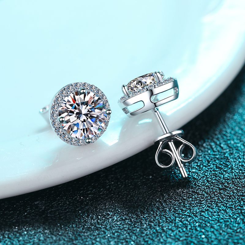 925 Sterling Silver 1 Carat Mo - Body Jewelry Diamond review and price
