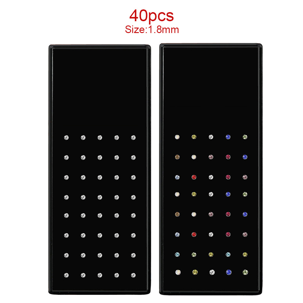 40PC Set Fashion Crystal Nose  - Body Jewelry Storage review and price
