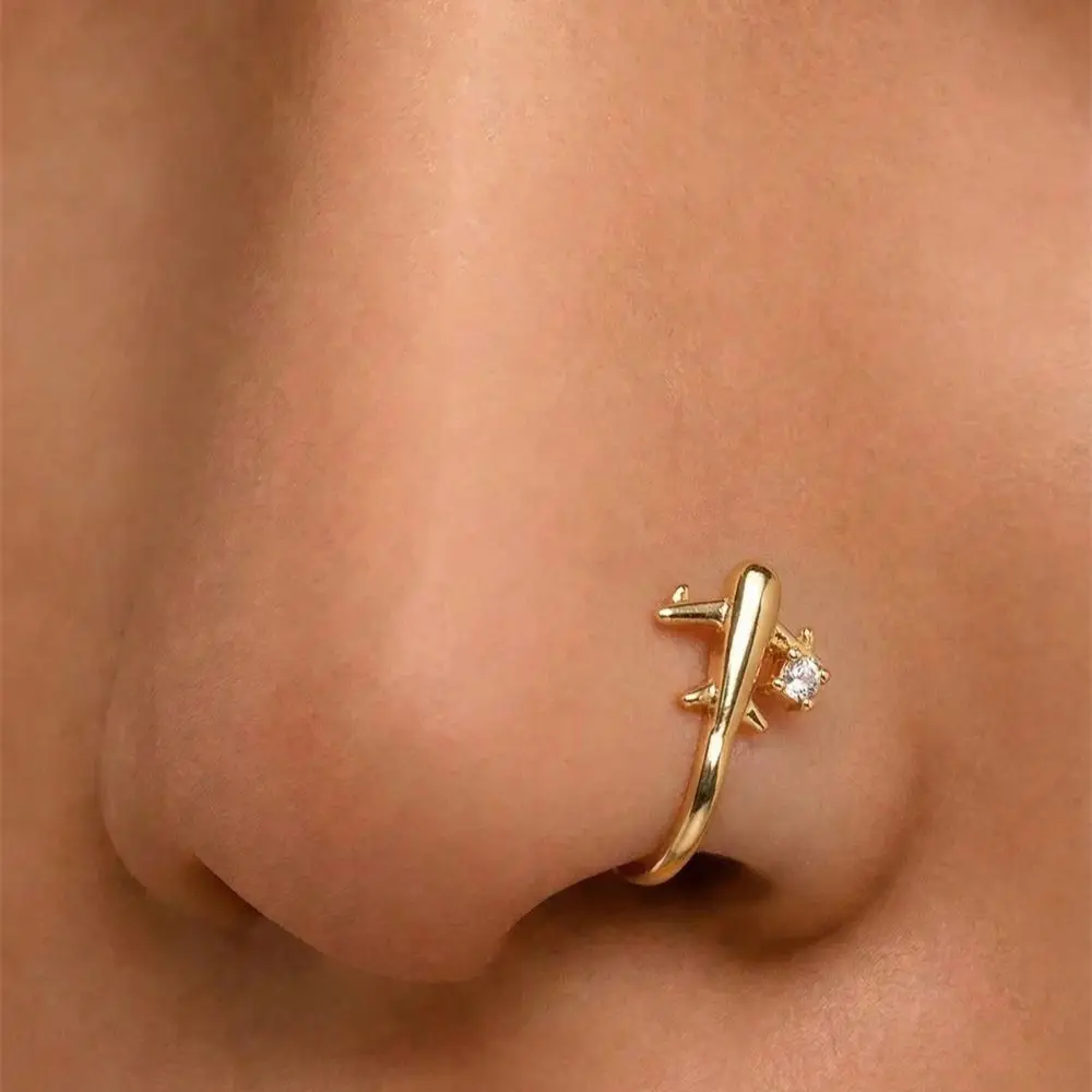 1PC Airplane Design No Piercin - Body Jewelry Hot review and price