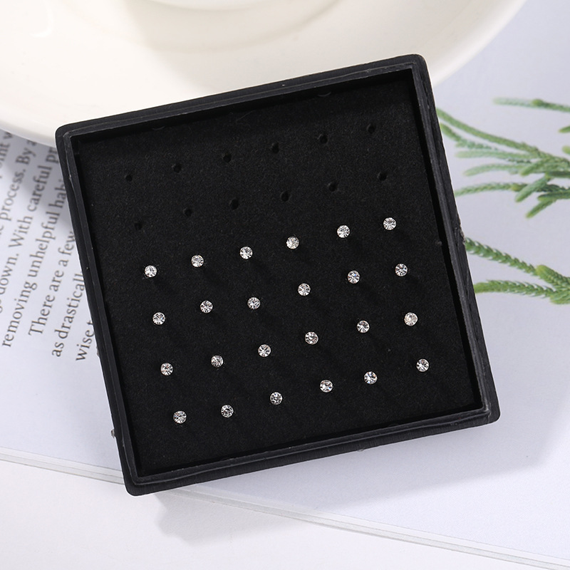 24pcs/box Crystal Nose Ring St - Body Jewelry Storage review and price