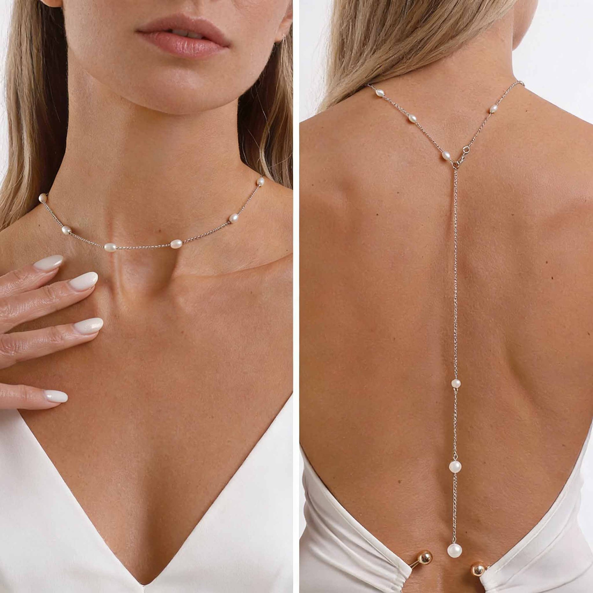 Elegant Back Drop Necklace Wit - Body Jewelry For Backless Dress review and price