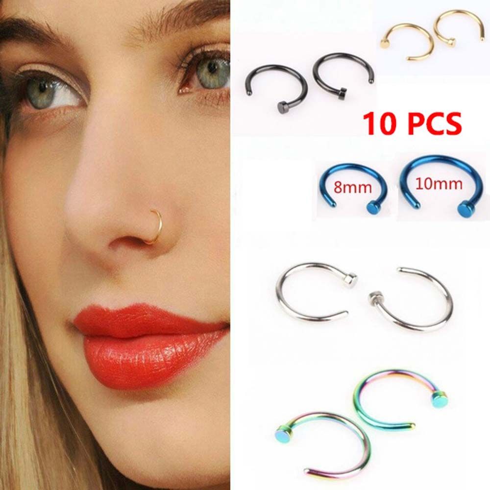 10 Pcs Thin Stainless Steel Fo - Body Jewelry Art review and price