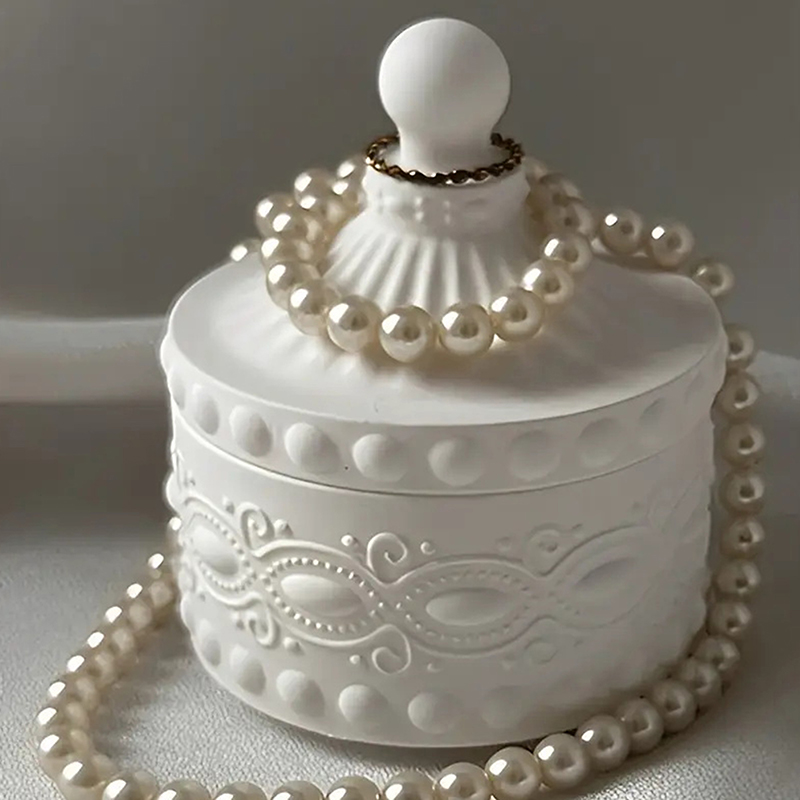 1set Striped Candle Jar Silico - Body Jewelry Organizer review and price