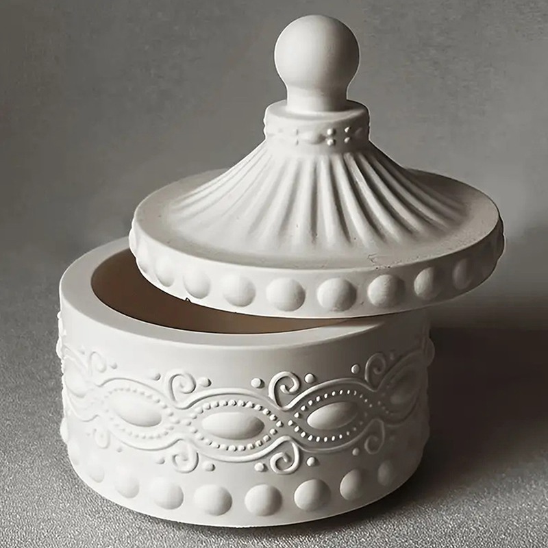 1set Striped Candle Jar Silico - Body Jewelry Organizer review and price