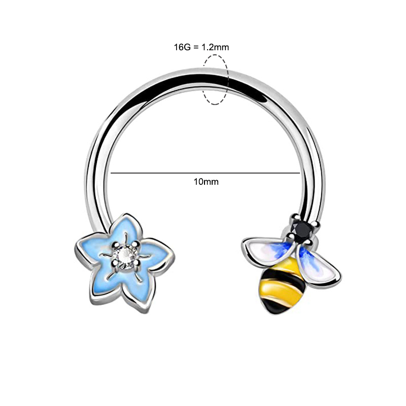 16G Septum Ring Daith Piercing - Body Jewelry Nose Studs review and price