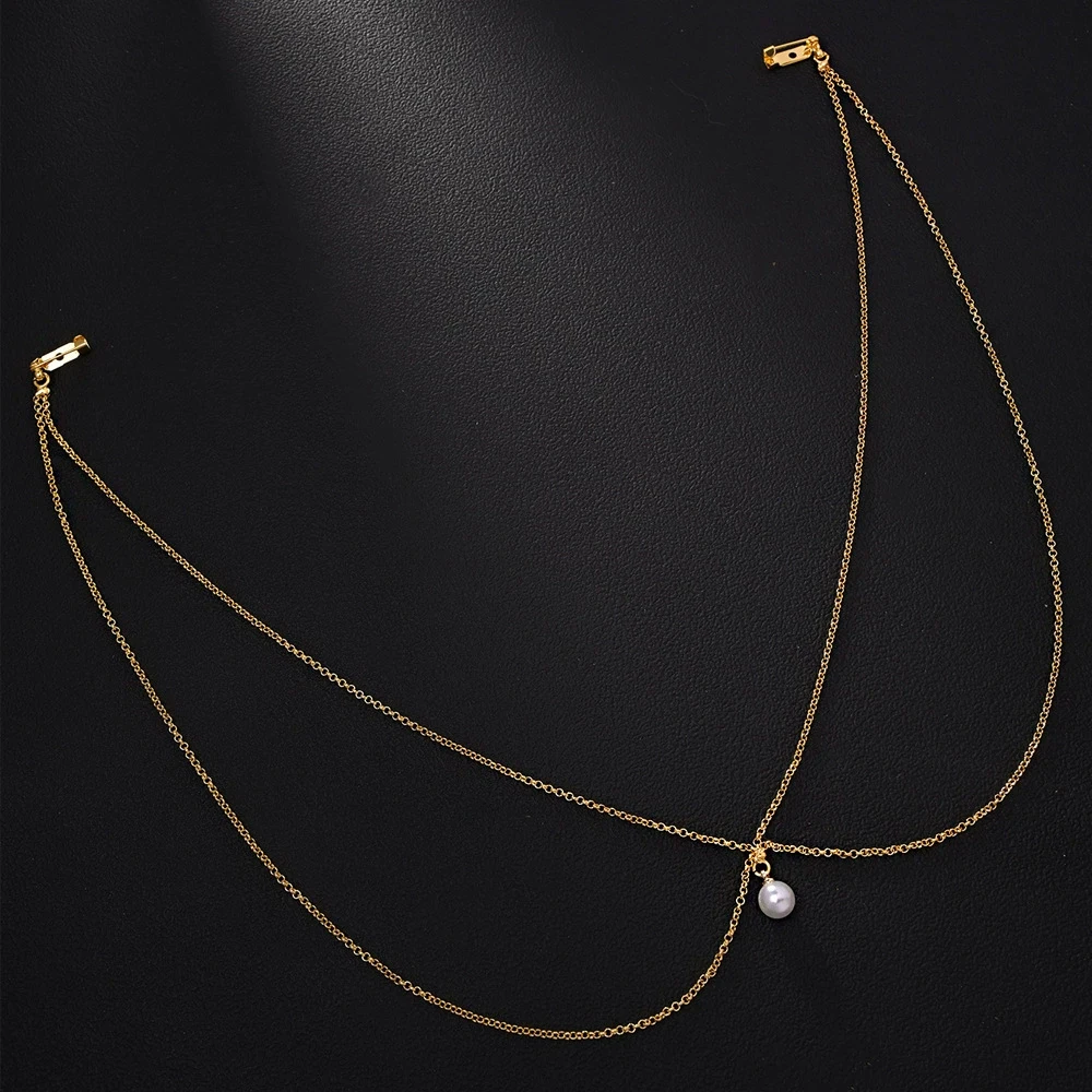 Double Deck Imitation Pearl Ba - Body Jewelry For Backless Dress review and price
