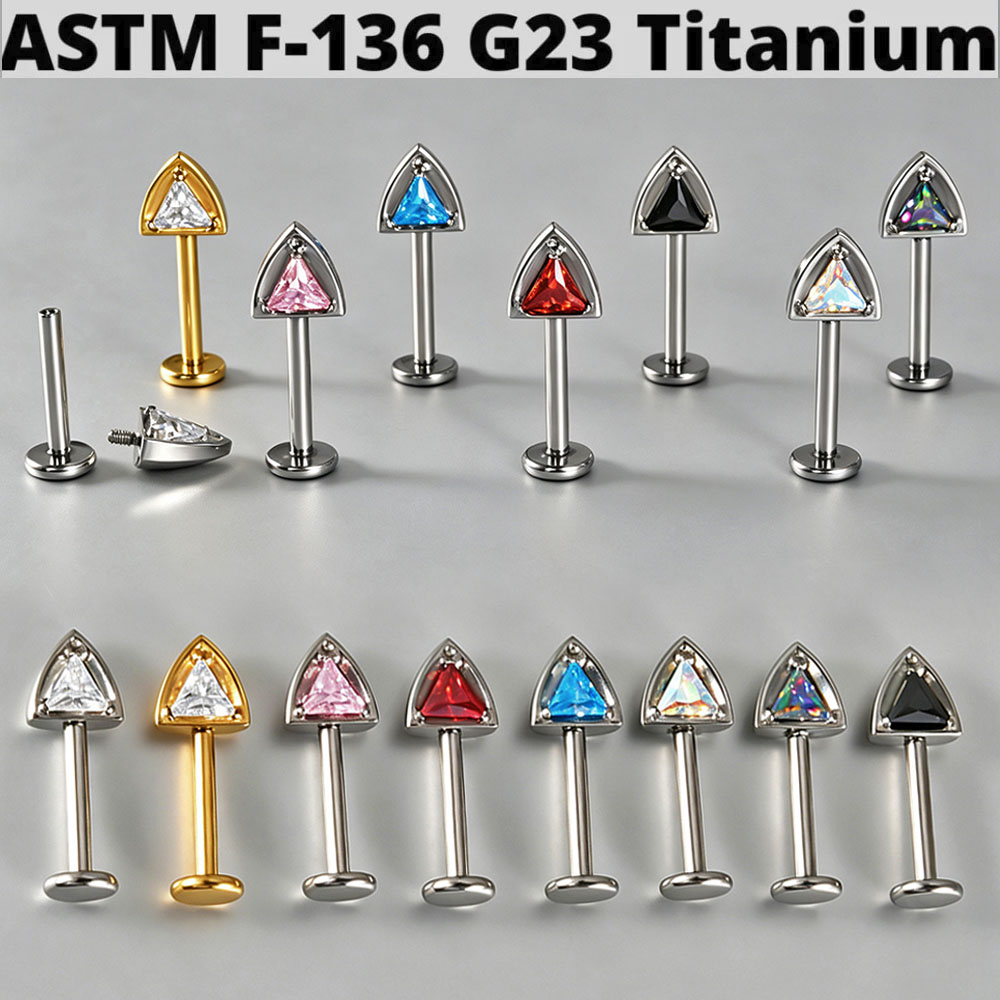 G23 Titanium Internally Thread - Body Jewelry Vertical Labret review and price