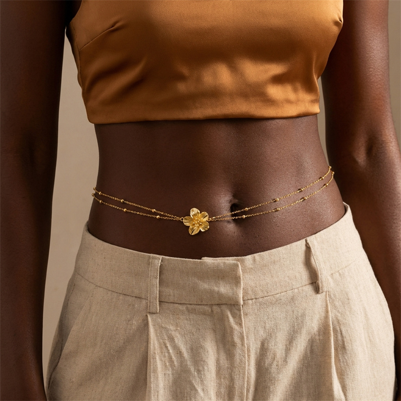 Simple Double Layers Belly Cha - Qualiti Body Jewelry review and price