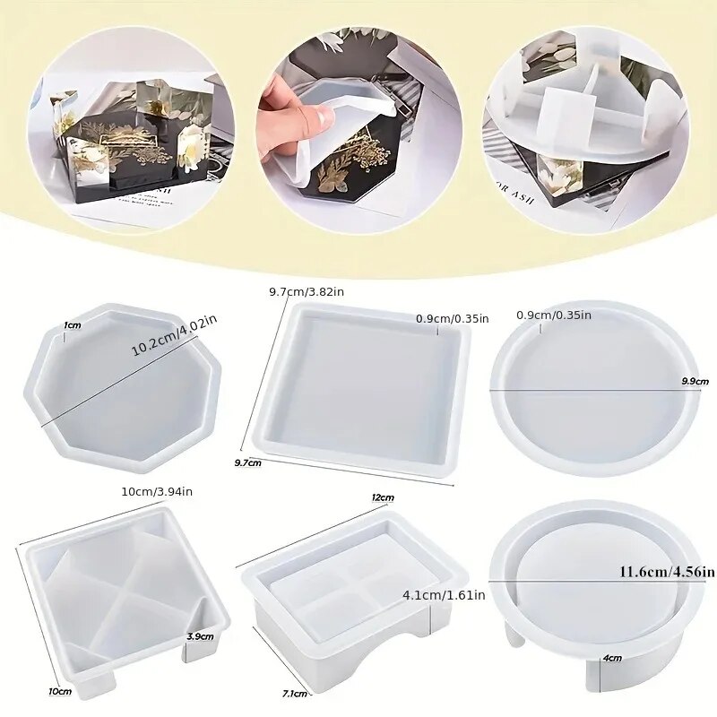 Coaster Resin Molds Set Includ - Body Jewelry Organizer review and price