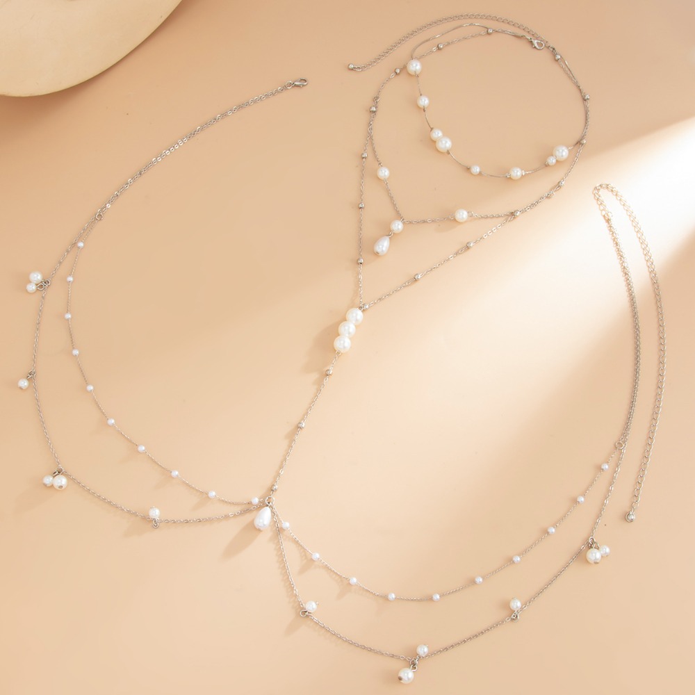 Multi Layer Imitation Pearl Ne - Qualiti Body Jewelry review and price