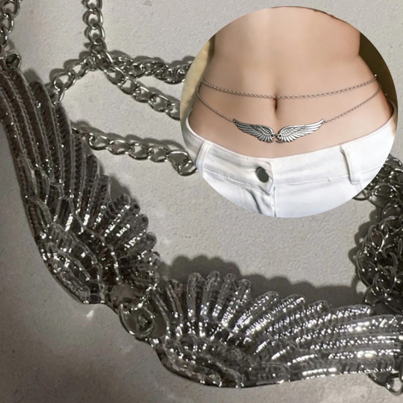 Double Layer Wings Angel Waist - Body Jewelry Charms review and price