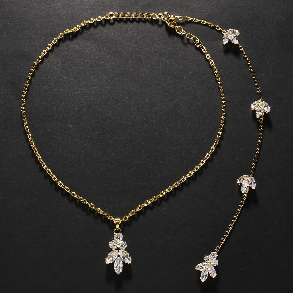 Women Backdrop Necklace Gold C - Body Jewelry For Backless Dress review and price